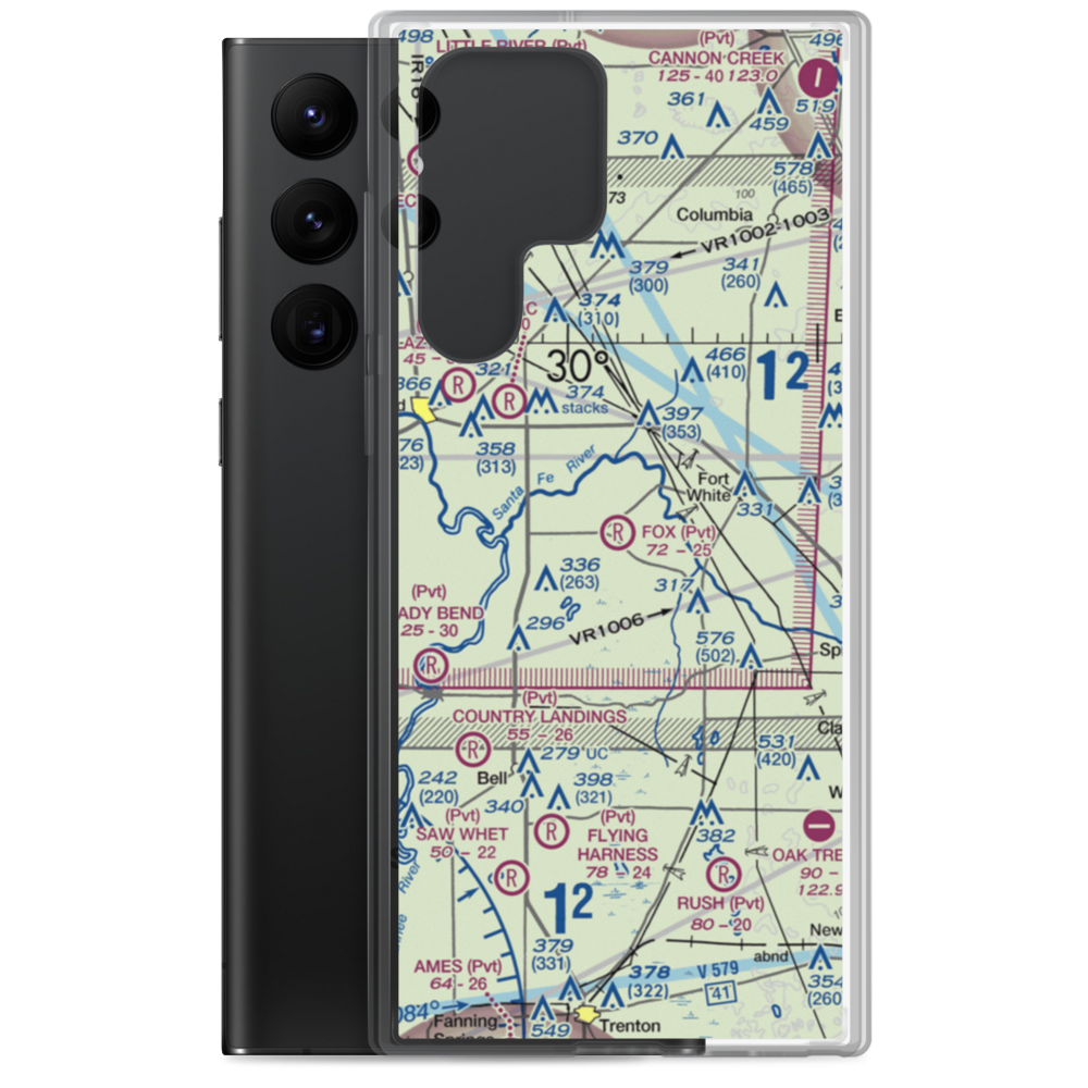 Fox Field (FL02) VFR Sectional Samsung Case Samsung Galaxy S22 Ultra model shown