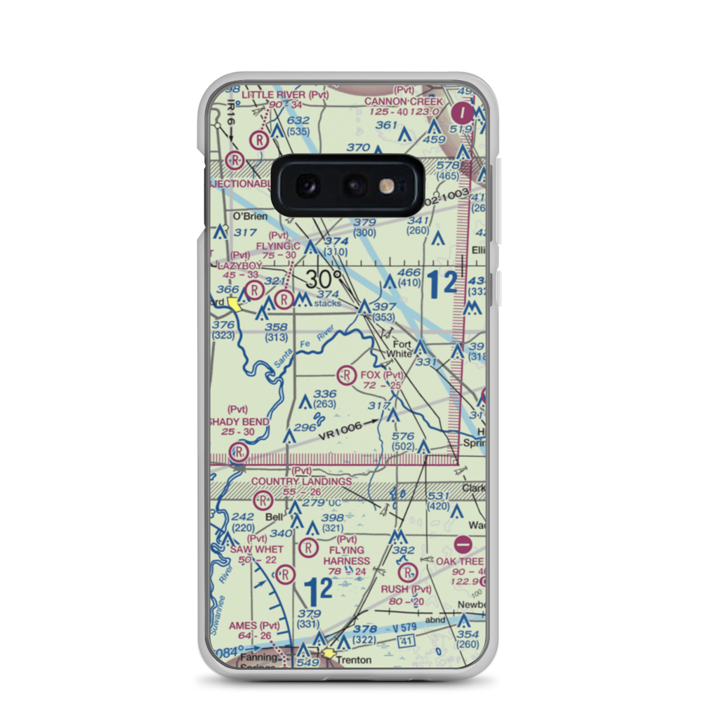 Fox Field (FL02) VFR Sectional Samsung Case Samsung Galaxy S10e model shown