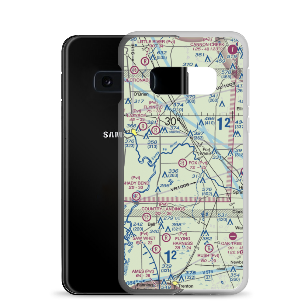 Fox Field (FL02) VFR Sectional Samsung Case Samsung Galaxy S10e model shown