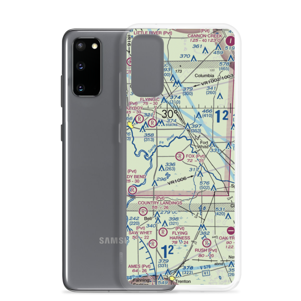Fox Field (FL02) VFR Sectional Samsung Case Samsung Galaxy S20 model shown
