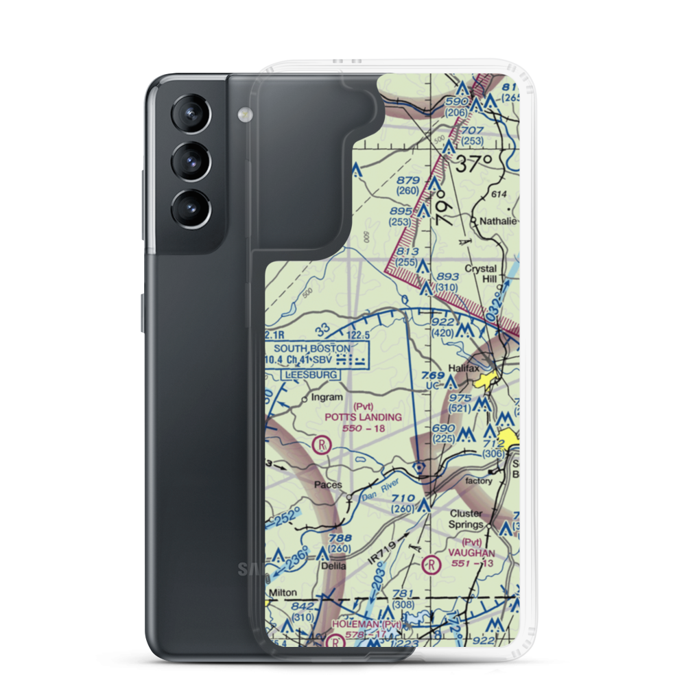 Fox Fire Airport (33VA) VFR Sectional Samsung Case Samsung Galaxy S21 model shown