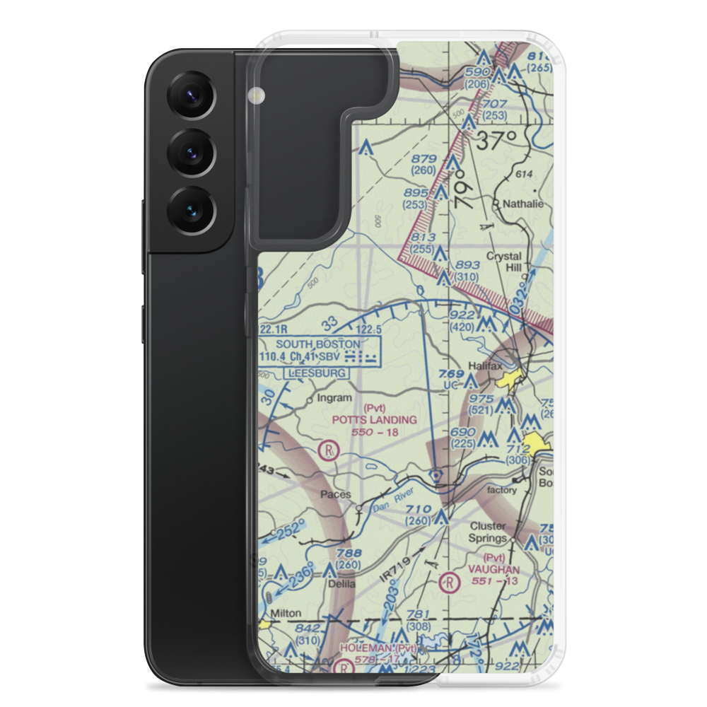 Fox Fire Airport (33VA) VFR Sectional Samsung Case Samsung Galaxy S22 Plus model shown