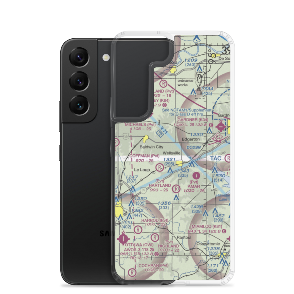 Fox Fire Airport (SN85) VFR Sectional Samsung Case Samsung Galaxy S22 model shown