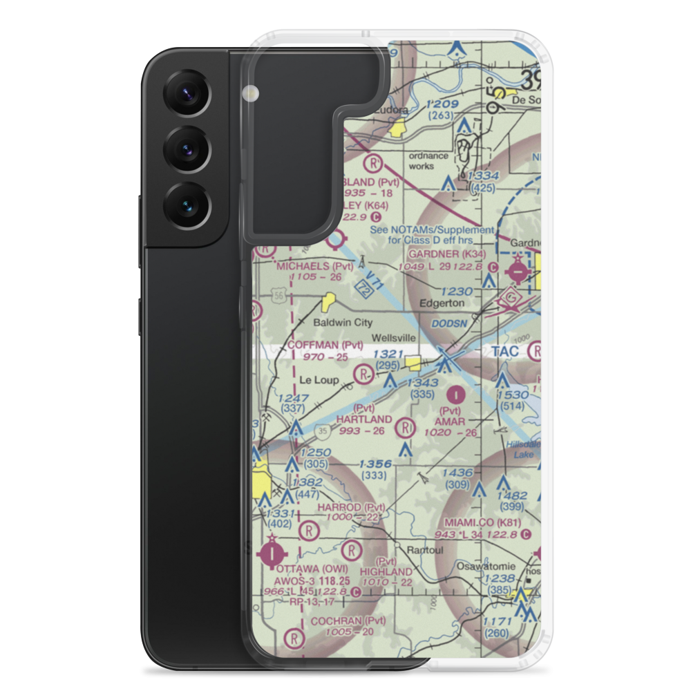 Fox Fire Airport (SN85) VFR Sectional Samsung Case Samsung Galaxy S22 Plus model shown