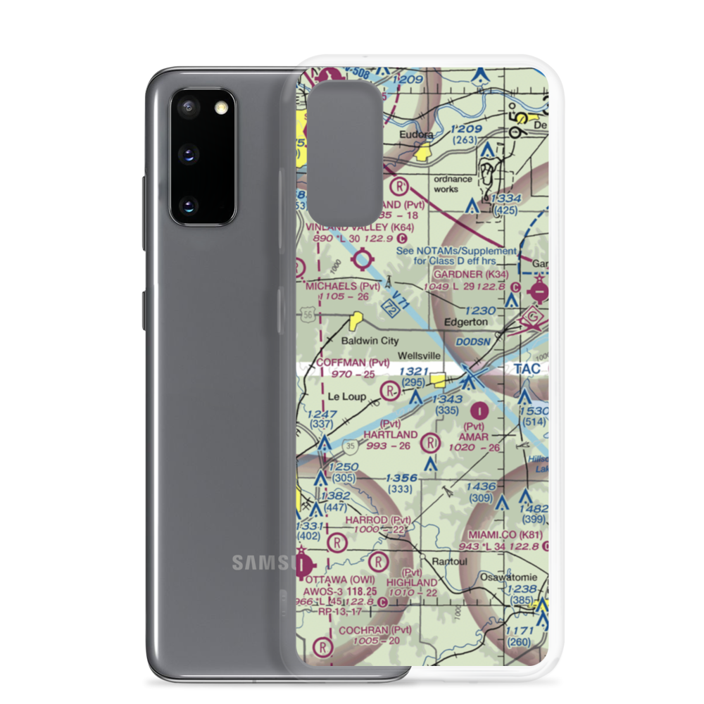 Fox Fire Airport (SN85) VFR Sectional Samsung Case Samsung Galaxy S20 model shown