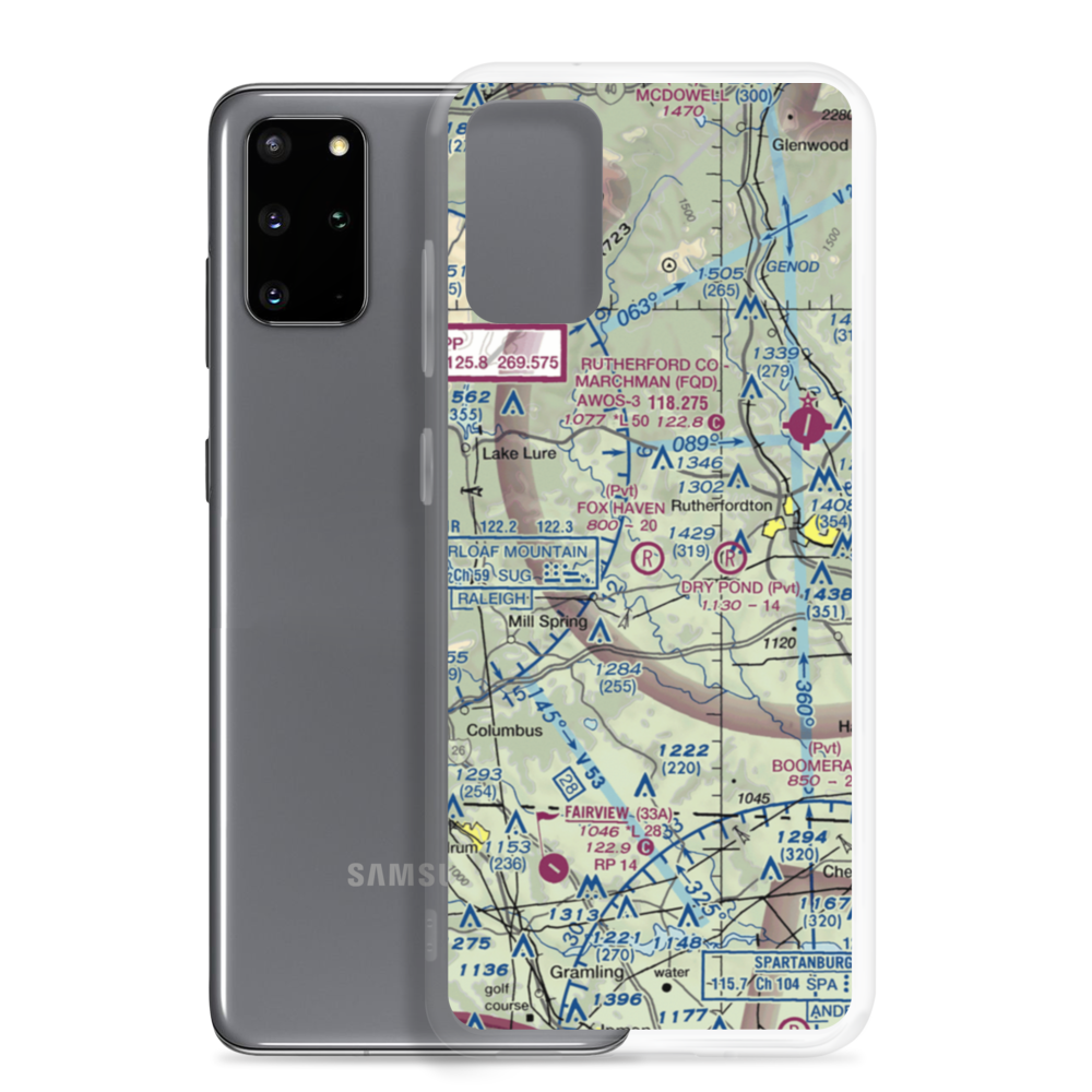 Fox Haven Plantation STOLport (58NC) VFR Sectional Samsung Case Samsung Galaxy S20 Plus model shown