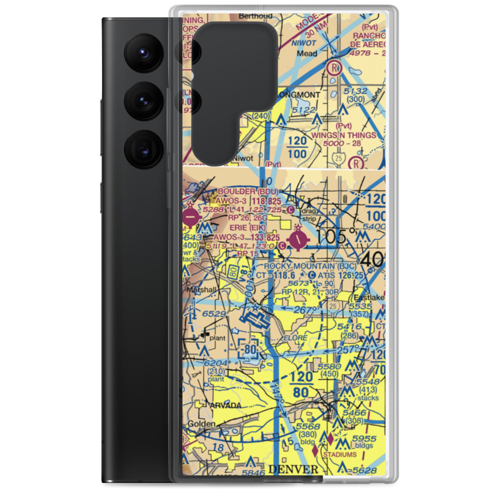 Fox Hole Airport (0CD7) VFR Sectional Samsung Case Samsung Galaxy S22 Ultra model shown