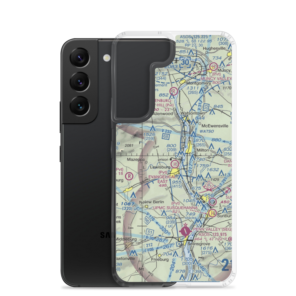 Fox Hollow Airport (3PA6) VFR Sectional Samsung Case Samsung Galaxy S22 model shown