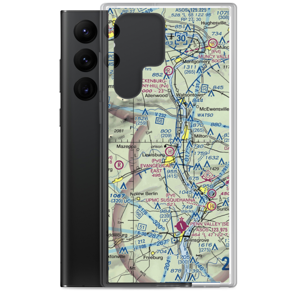 Fox Hollow Airport (3PA6) VFR Sectional Samsung Case Samsung Galaxy S22 Ultra model shown