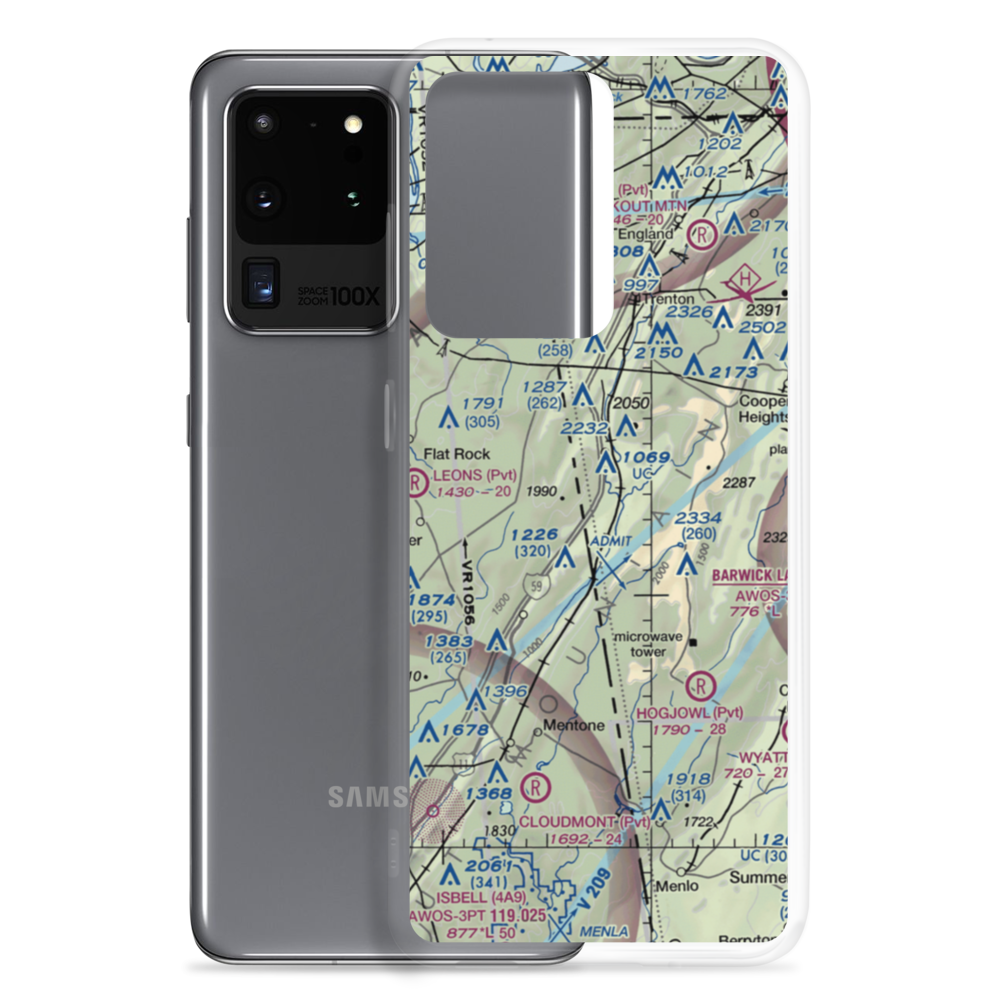 Fox Mountain Airport (3GE4) VFR Sectional Samsung Case Samsung Galaxy S20 Ultra model shown