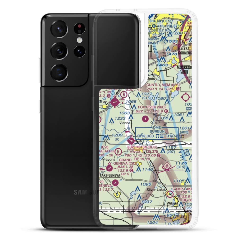 Fox River Airport (96C) VFR Sectional Samsung Case Samsung Galaxy S21 Ultra model shown