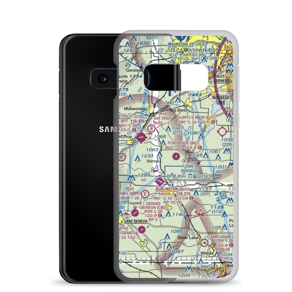Fox River Airport (96C) VFR Sectional Samsung Case Samsung Galaxy S10e model shown