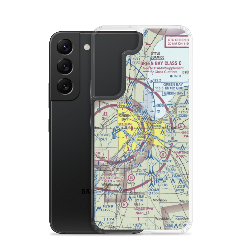 Foxair Seaplane Base (W26) VFR Sectional Samsung Case Samsung Galaxy S22 model shown