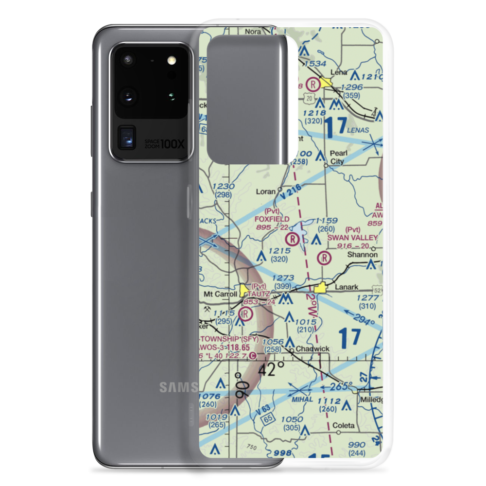 Foxfield Aerodrome (6IL4) VFR Sectional Samsung Case Samsung Galaxy S20 Ultra model shown