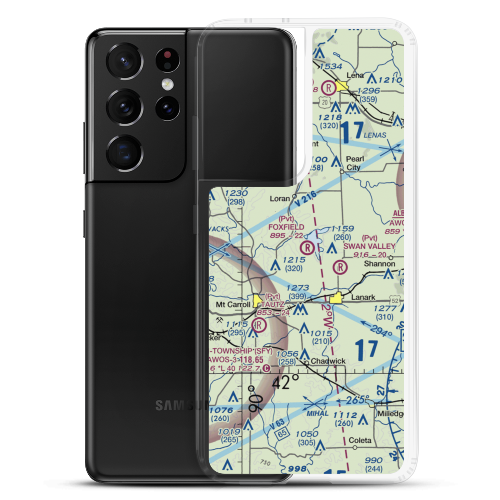 Foxfield Aerodrome (6IL4) VFR Sectional Samsung Case Samsung Galaxy S21 Ultra model shown
