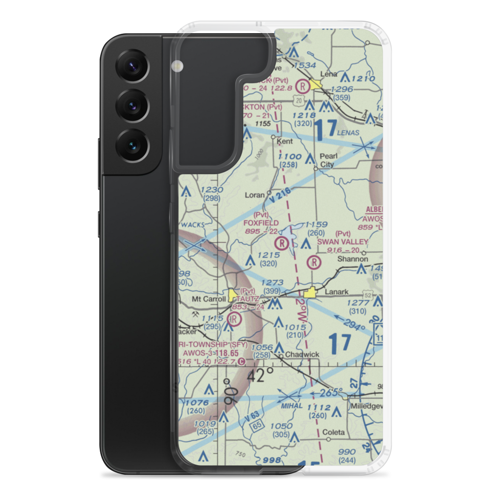 Foxfield Aerodrome (6IL4) VFR Sectional Samsung Case Samsung Galaxy S22 Plus model shown
