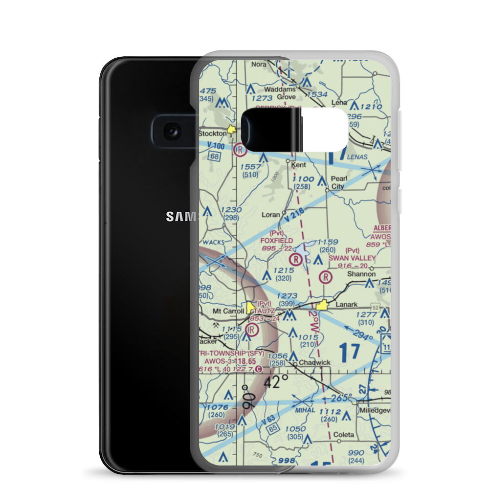 Foxfield Aerodrome (6IL4) VFR Sectional Samsung Case Samsung Galaxy S10e model shown