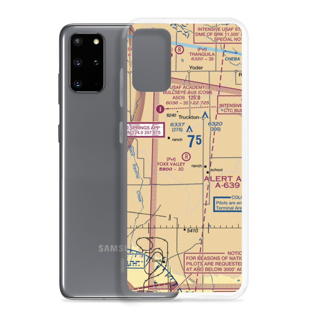 Foxx Valley Airport (0CD2) VFR Sectional Samsung Case Samsung Galaxy S20 Plus model shown