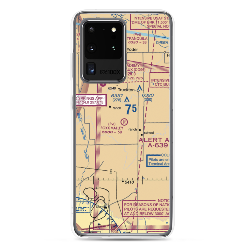 Foxx Valley Airport (0CD2) VFR Sectional Samsung Case Samsung Galaxy S20 Ultra model shown