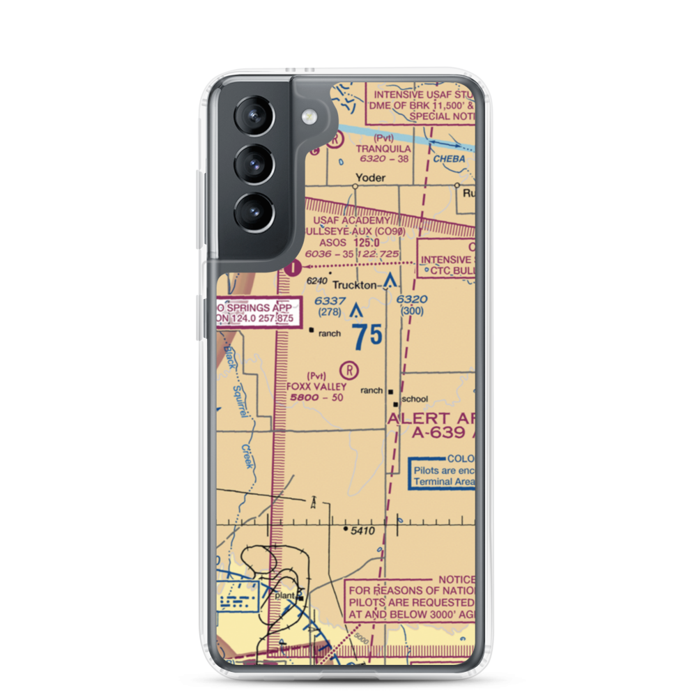 Foxx Valley Airport (0CD2) VFR Sectional Samsung Case Samsung Galaxy S21 model shown