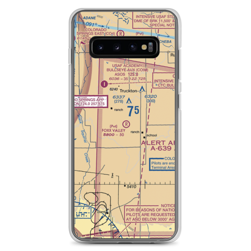 Foxx Valley Airport (0CD2) VFR Sectional Samsung Case Samsung Galaxy S10+ model shown
