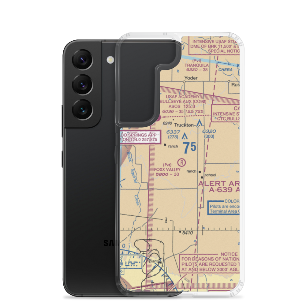 Foxx Valley Airport (0CD2) VFR Sectional Samsung Case Samsung Galaxy S22 model shown