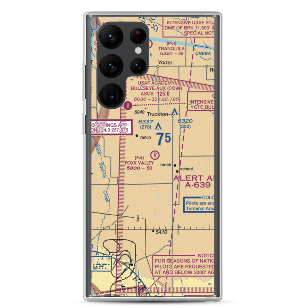 Foxx Valley Airport (0CD2) VFR Sectional Samsung Case Samsung Galaxy S22 Ultra model shown