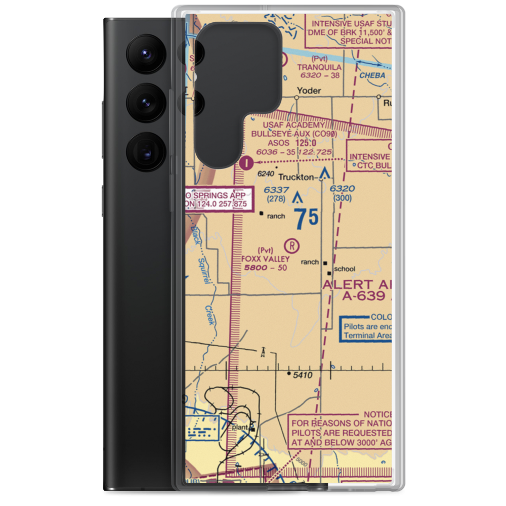 Foxx Valley Airport (0CD2) VFR Sectional Samsung Case Samsung Galaxy S22 Ultra model shown