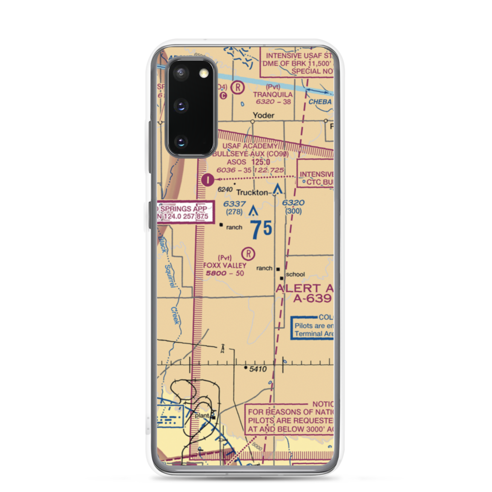 Foxx Valley Airport (0CD2) VFR Sectional Samsung Case Samsung Galaxy S20 model shown