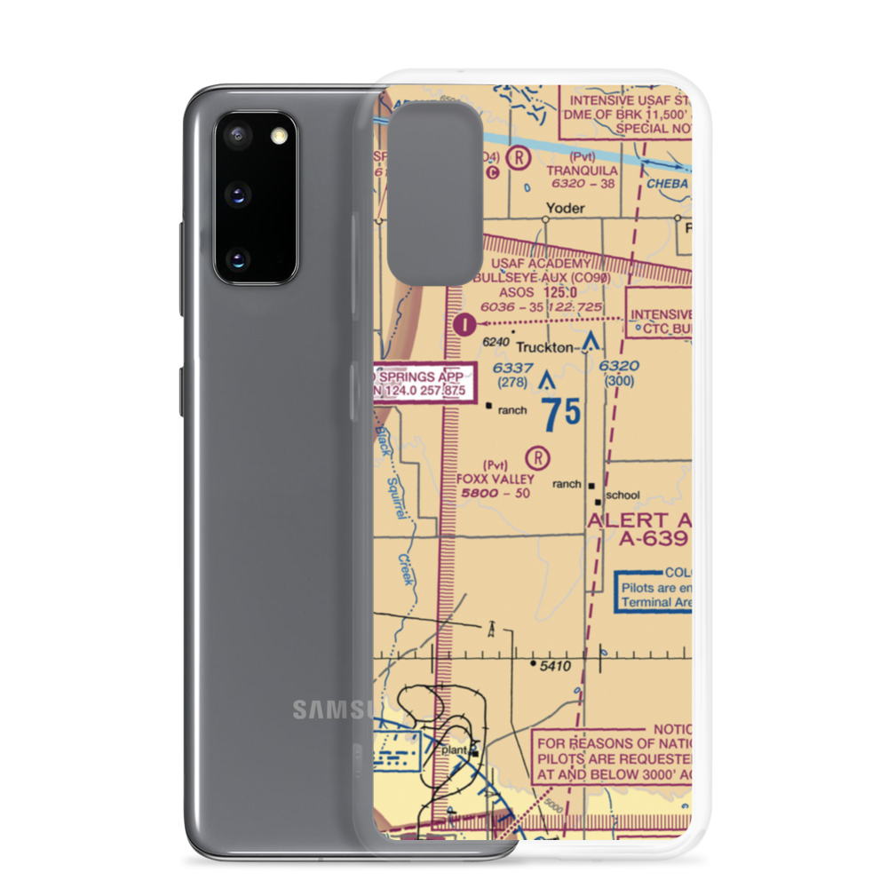 Foxx Valley Airport (0CD2) VFR Sectional Samsung Case Samsung Galaxy S20 model shown