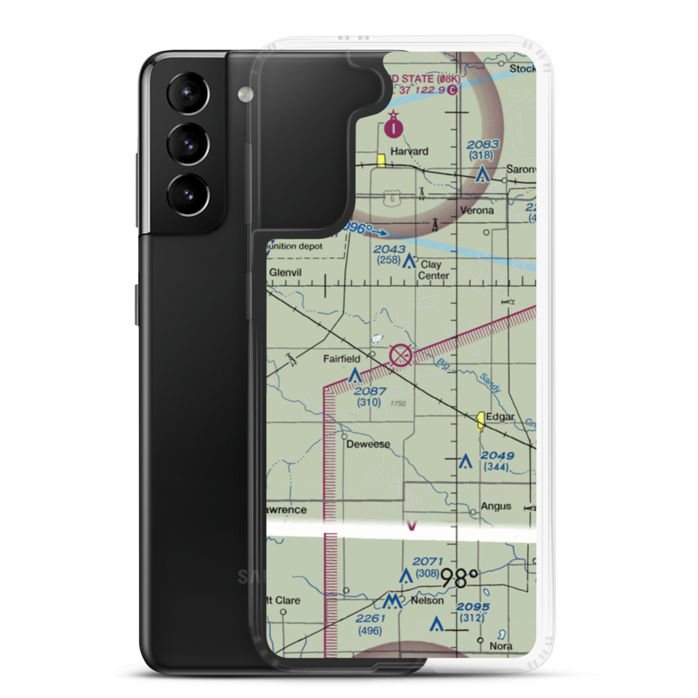 Frager Field (0NE6) VFR Sectional Samsung Case Samsung Galaxy S21 Plus model shown