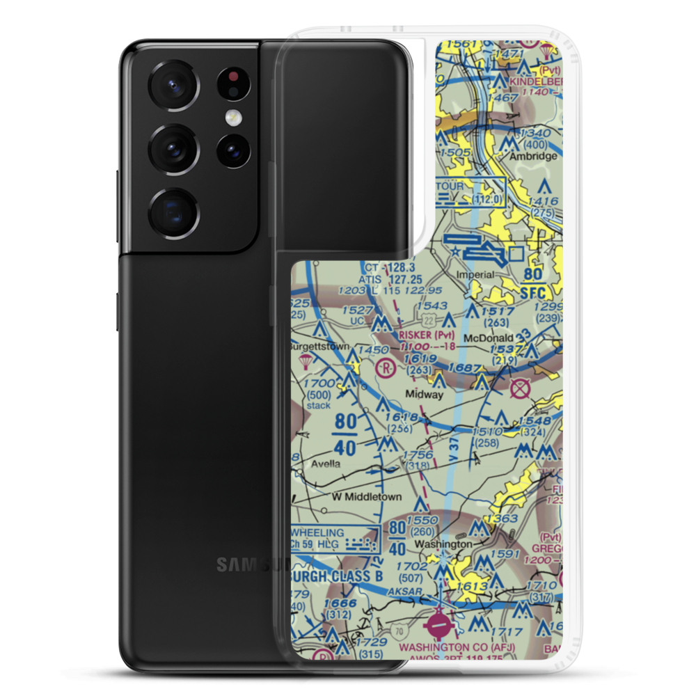 Frame Field (82PA) VFR Sectional Samsung Case Samsung Galaxy S21 Ultra model shown