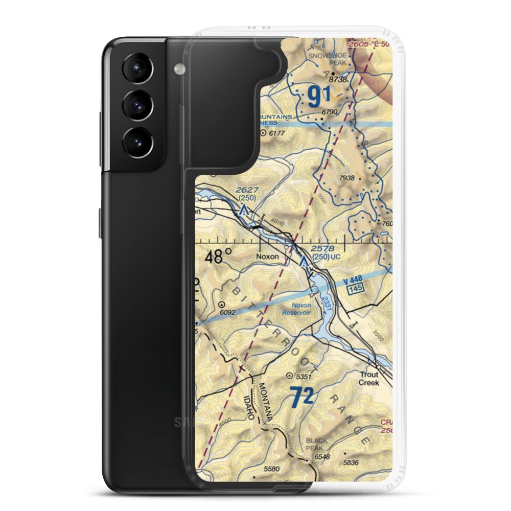 Frampton Airport (MT97) VFR Sectional Samsung Case Samsung Galaxy S21 Plus model shown