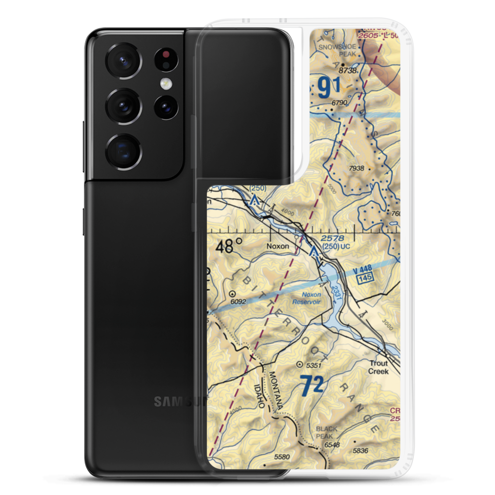 Frampton Airport (MT97) VFR Sectional Samsung Case Samsung Galaxy S21 Ultra model shown