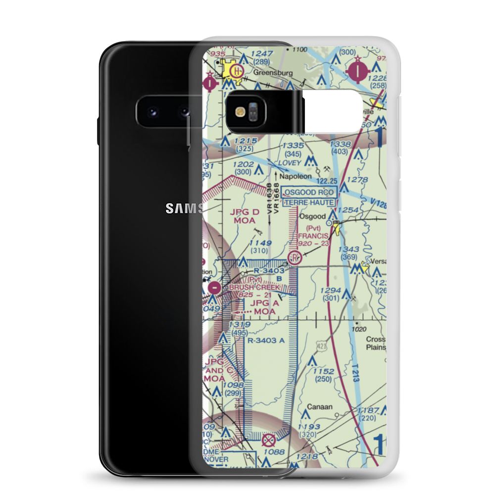 Francis Airport (9II8) VFR Sectional Samsung Case Samsung Galaxy S10 model shown