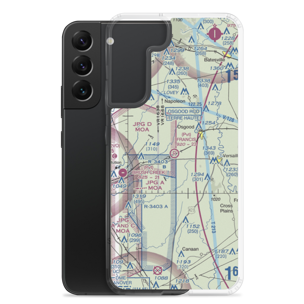 Francis Airport (9II8) VFR Sectional Samsung Case Samsung Galaxy S22 Plus model shown