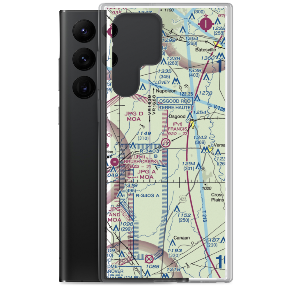 Francis Airport (9II8) VFR Sectional Samsung Case Samsung Galaxy S22 Ultra model shown