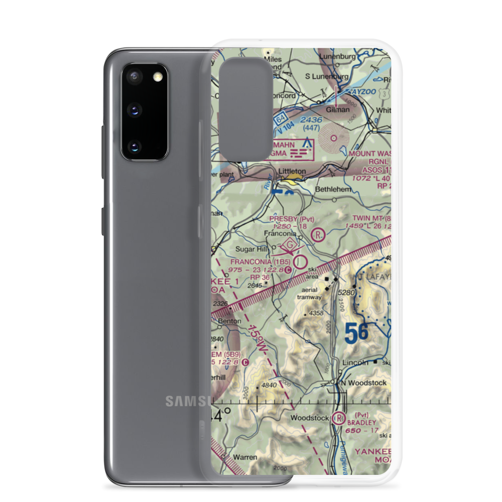 Franconia Airport (1B5) VFR Sectional Samsung Case Samsung Galaxy S20 model shown