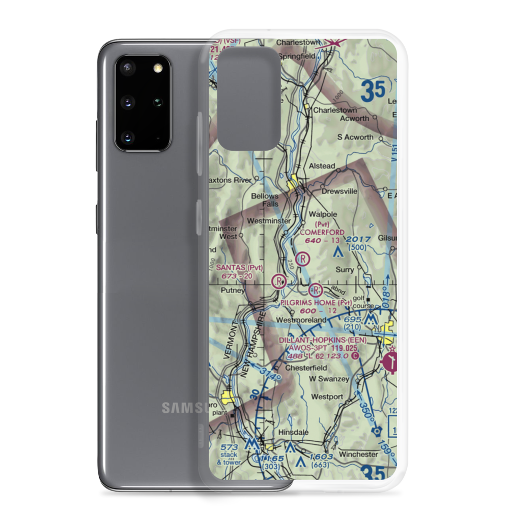 Frank D. Comerford Airport (NH39) VFR Sectional Samsung Case Samsung Galaxy S20 Plus model shown