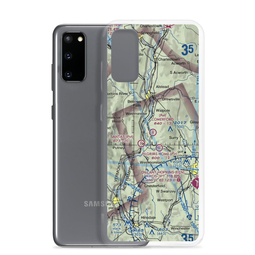Frank D. Comerford Airport (NH39) VFR Sectional Samsung Case Samsung Galaxy S20 model shown