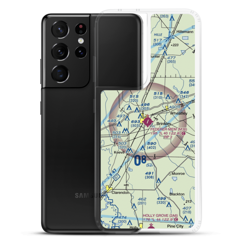 Frank Federer Memorial Airport (M36) VFR Sectional Samsung Case Samsung Galaxy S21 Ultra model shown