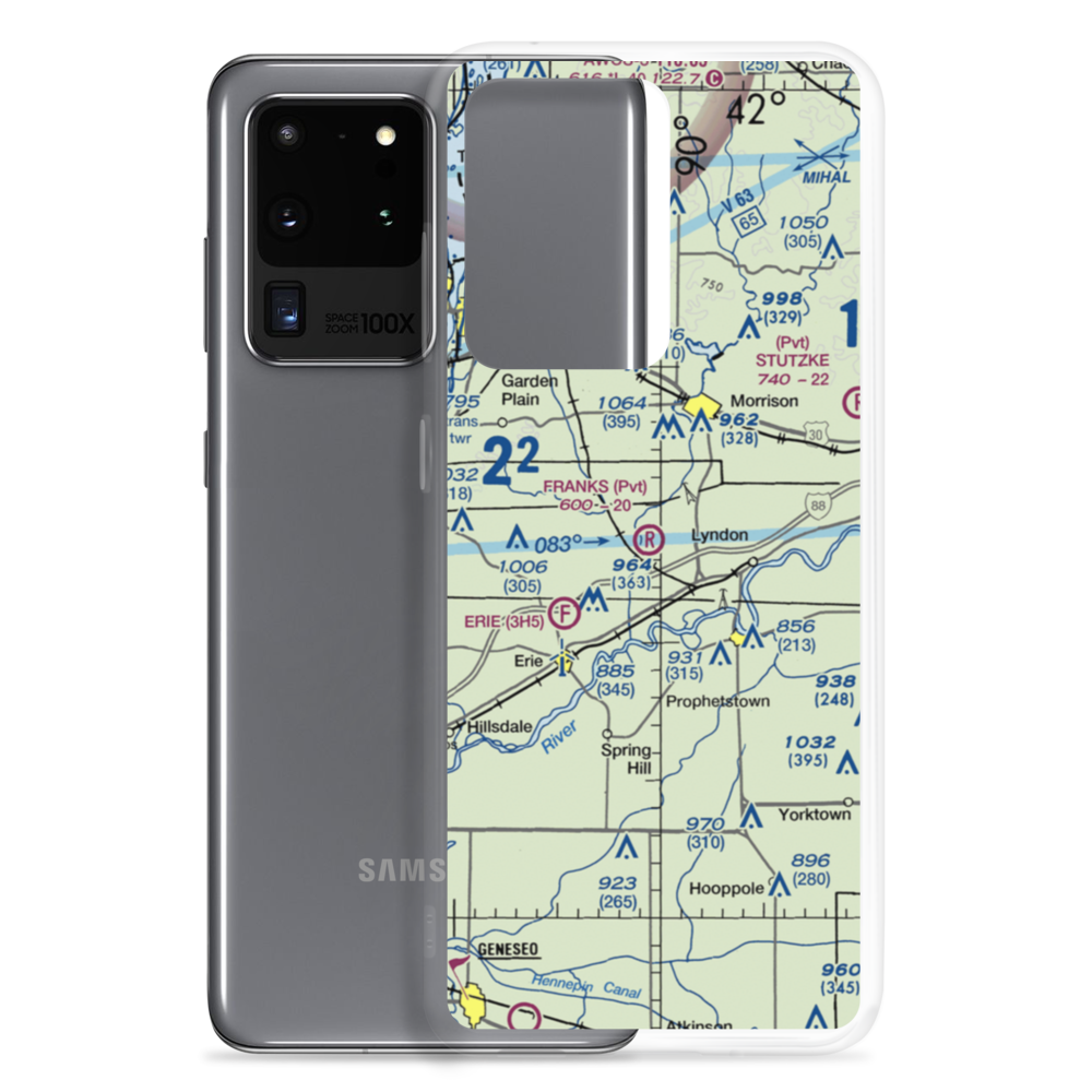 Frank's Flying Service Airport (4IL5) VFR Sectional Samsung Case Samsung Galaxy S20 Ultra model shown
