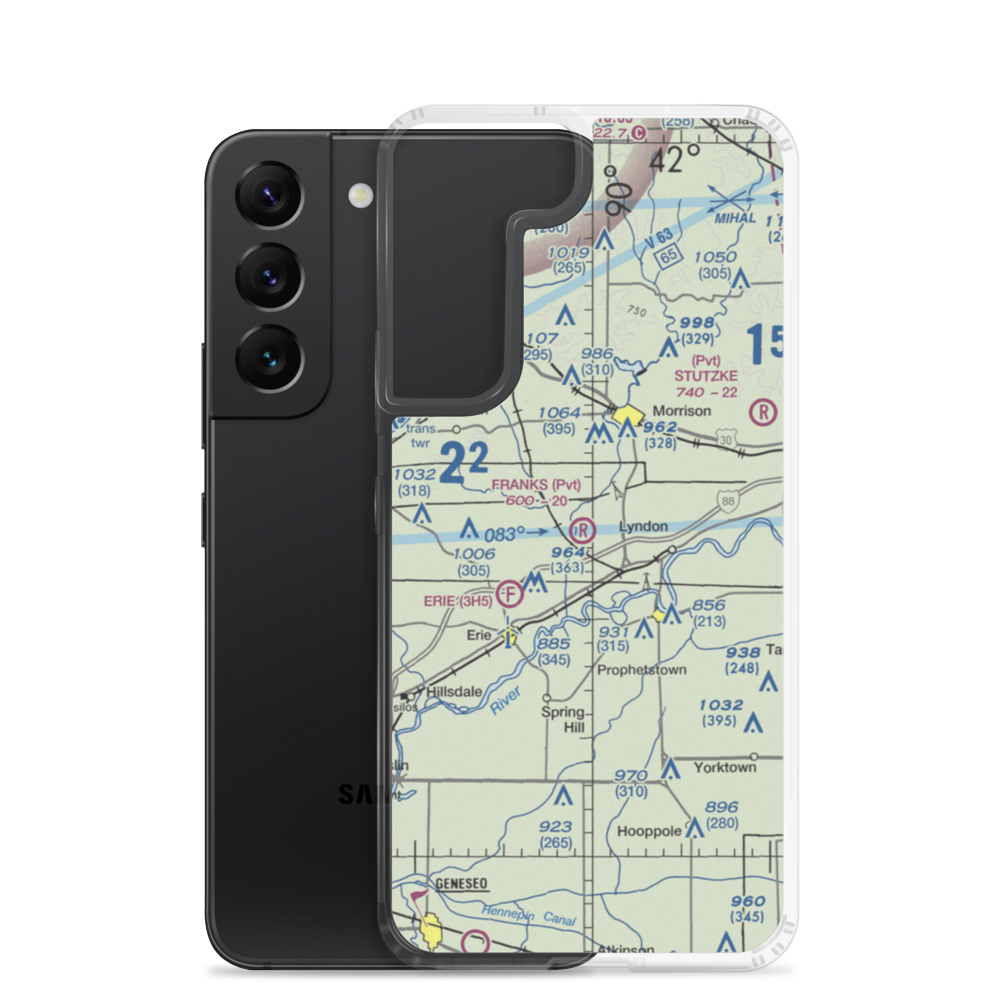 Frank's Flying Service Airport (4IL5) VFR Sectional Samsung Case Samsung Galaxy S22 model shown