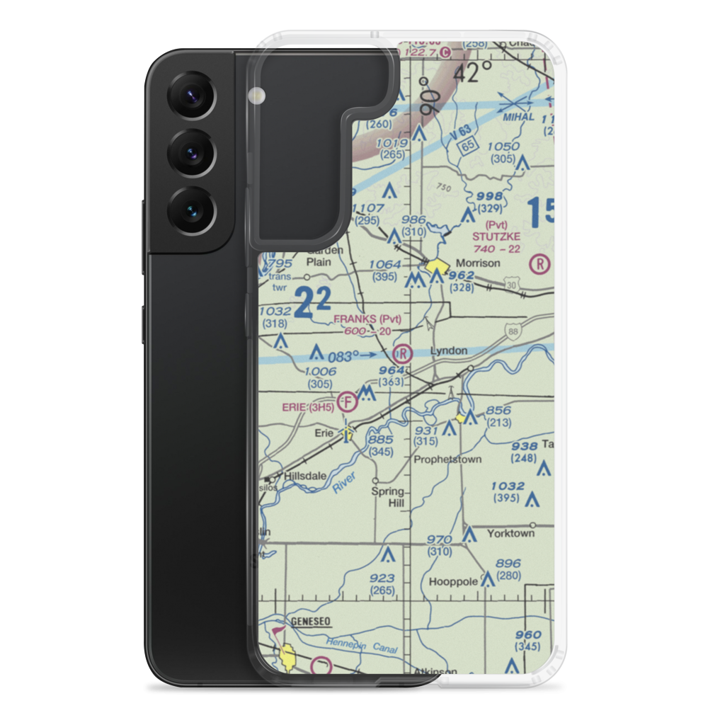 Frank's Flying Service Airport (4IL5) VFR Sectional Samsung Case Samsung Galaxy S22 Plus model shown