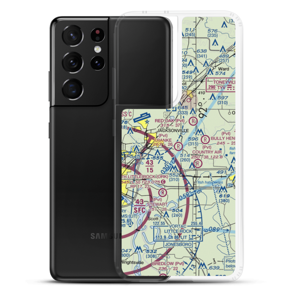 Franke Field (79AR) VFR Sectional Samsung Case Samsung Galaxy S21 Ultra model shown