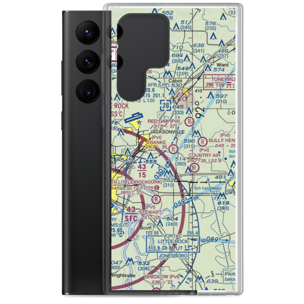 Franke Field (79AR) VFR Sectional Samsung Case Samsung Galaxy S22 Ultra model shown