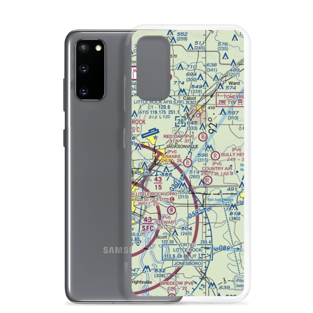 Franke Field (79AR) VFR Sectional Samsung Case Samsung Galaxy S20 model shown