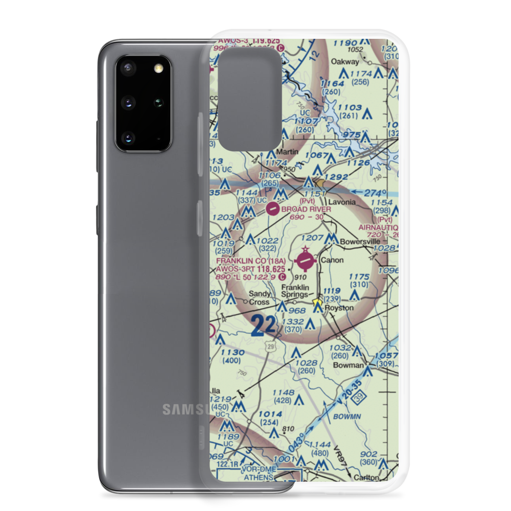 Franklin County Airport (18A) VFR Sectional Samsung Case Samsung Galaxy S20 Plus model shown