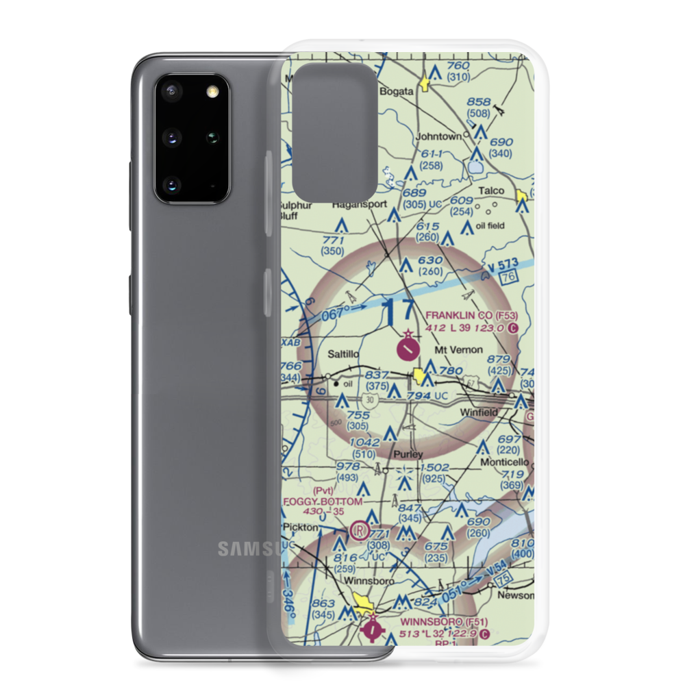 Franklin County Airport (F53) VFR Sectional Samsung Case Samsung Galaxy S20 Plus model shown