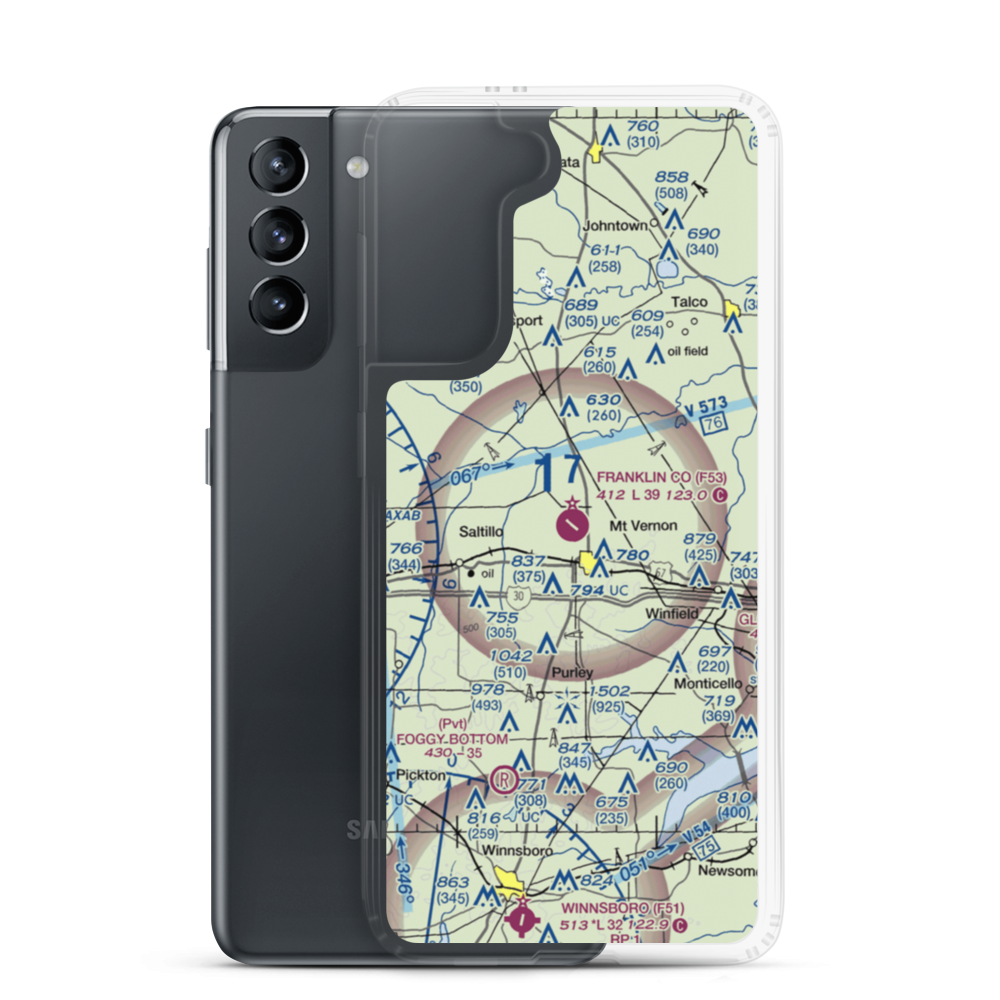 Franklin County Airport (F53) VFR Sectional Samsung Case Samsung Galaxy S21 model shown